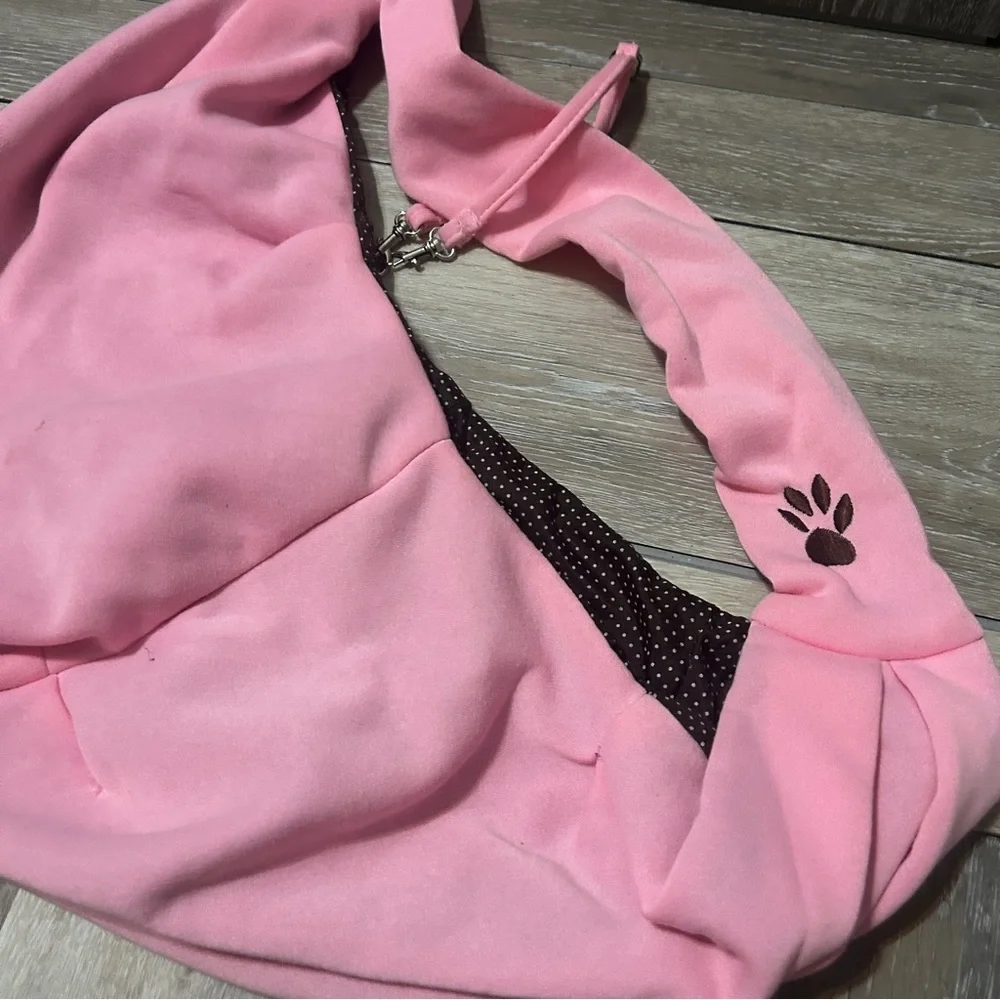 Pink Pet Sling Carrier | Small Dog or Cat | Travel Tote | Soft & Secure